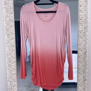 Womens L Maternity Long Sleeve Shirt